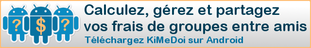 G�rez vos comptes de groupes entre amis avec KimeDoi sur Android